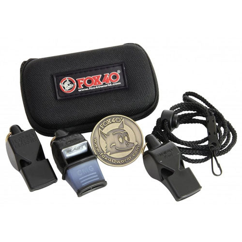 Three Pack Whistle Kit with Lanyard, Flipping Coin and Case- 40